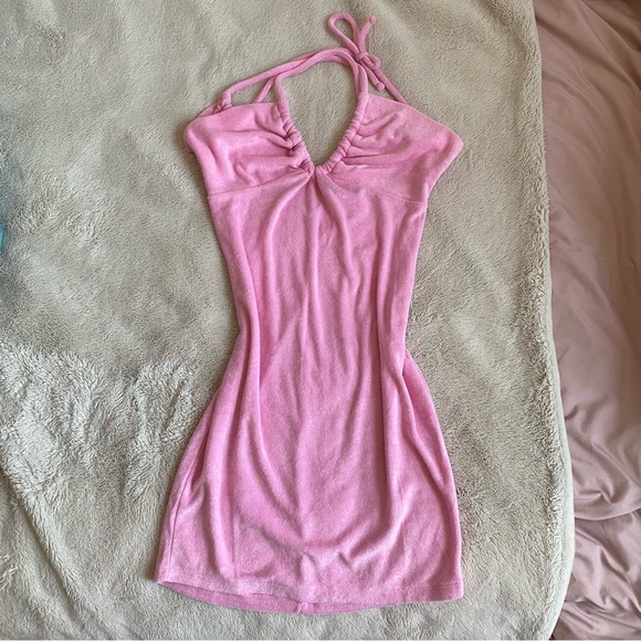 Pink Mini Dress / Swim Cover - Picture 1 of 6